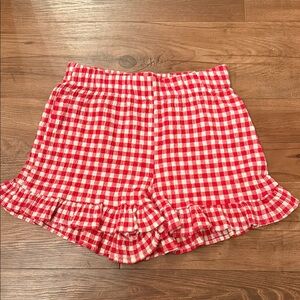 Urban Renewal Red and White Gingham Shorts